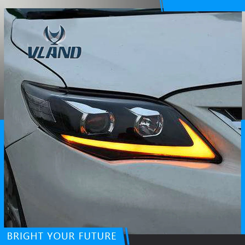 Для Toyota Corolla 2011 2012 2013 светодиодные фары в сборе передние Elantra светодиодный