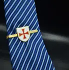 Масонский рыцарь, булавка, очаровательный крест, щит, узор, металлические зажимы для галстука, деловые аксессуары, значок для Фримана с золотым покрытием