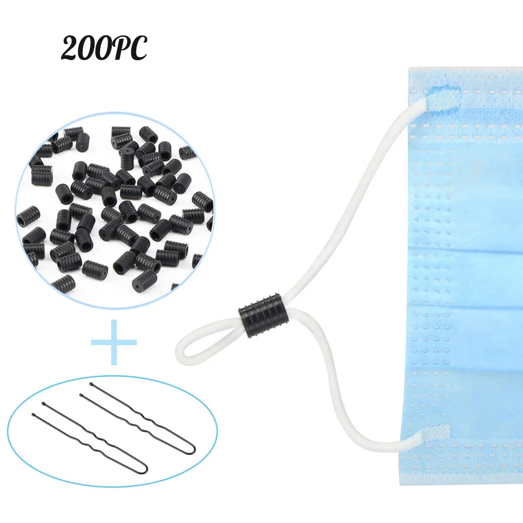 Регулируемый эластичный шнур для защиты лица 200 шт. пряжка мягкая резина