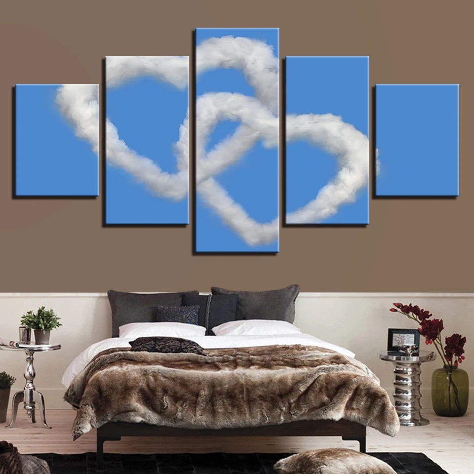 Любовь плакат красный сладкий сердце медовый счастливый семья 5 шт. настенные