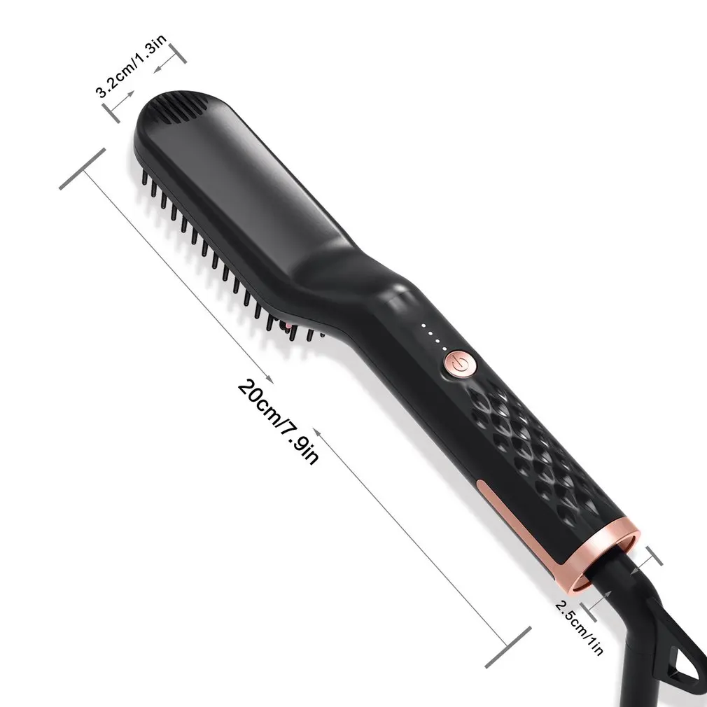 

Hair Straightening Irons Beard Grooming Kit Boy Multifunctional Men Beard Straightener Styling Hair Comb Brush