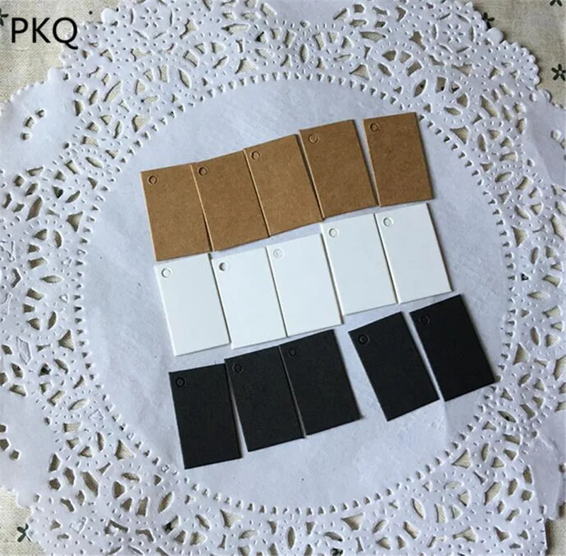 100 шт квадратная чистая крафт бумага бирка маленький подарок бирки карта