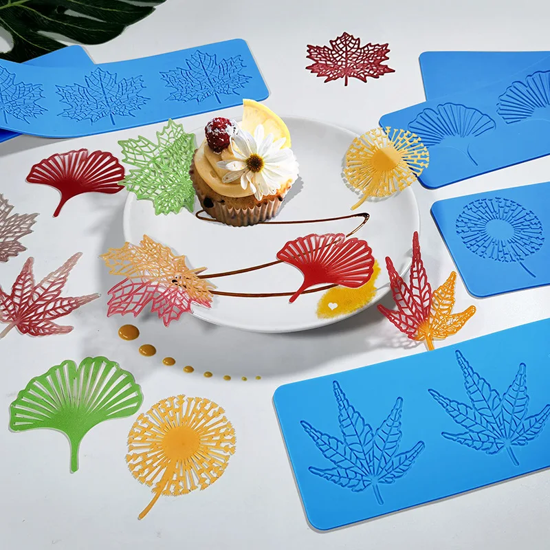4 формы цветок лист силиконовые помадка Pad Sugarpaste кружевной коврик инструменты для