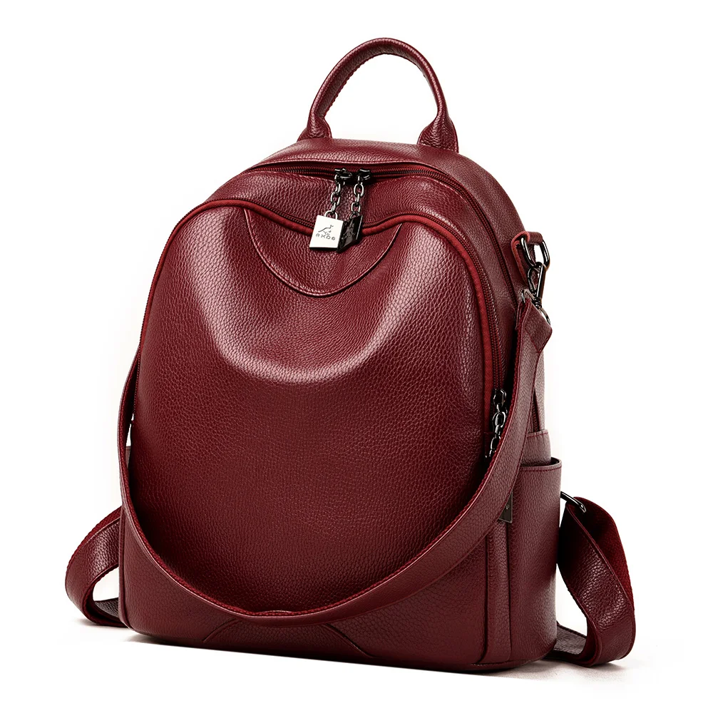 

PU Leather Anti-theft Wear-Resistant Backpack Large Capacity Travel Backpack Ladies Fashion Retro Backpack Designer Casual Bag