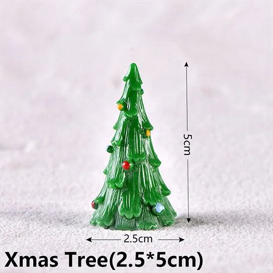Xmas Tree(2.5x5cm) 1 шт. подарок микро бонсай для пейзажа Сказочный Сад домашний Декор Фигурка снеговика Мини Санта Клаус рождественские украшения аксессуары - Цвет: Xmas Tree(2.5x5cm)