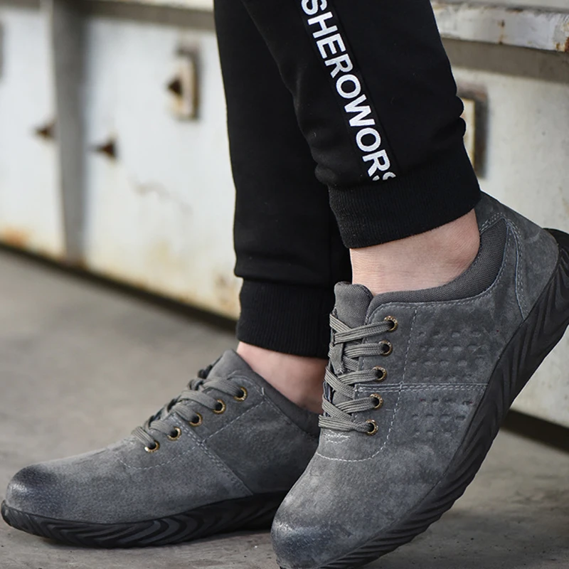 

Men Work Safety Shoes Steel Toe Shoes Anti-smashing Work Safety Boot Puncture Proof Boot Indestructible Shoes Outdoor Men Shoes