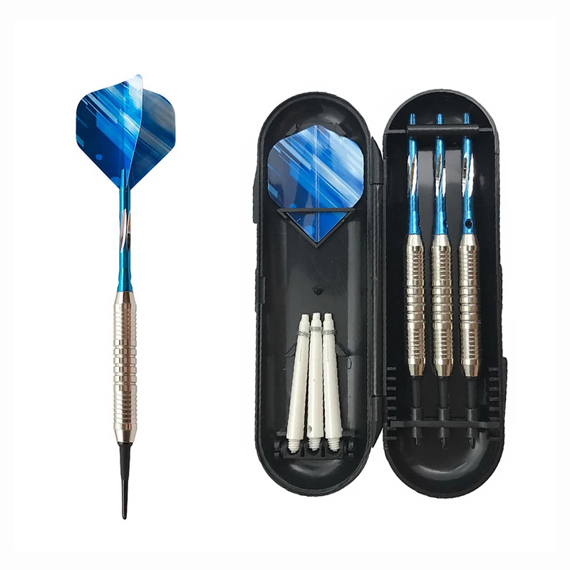 Blue Color B 3 шт./компл. профессиональных мягких Дротика 18 г мягкий наконечник Дротика s с Алюминий сплав вал - Color: Blue Color B