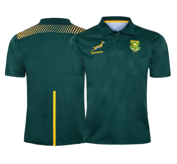 

2021 South Africa Rugby POLOS Embroidery Tops Sport Shirt Size S-3XL