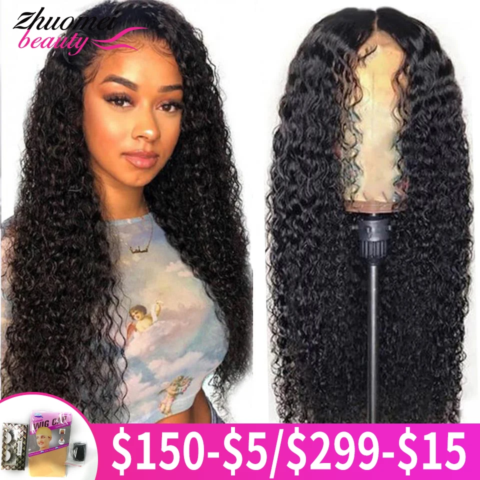 

Glueless 13x4 Lace Frontal Wig Water Wave Lace Front Wig HD PrePlucked 40" Human Hair Wig 250 Density Lace Front Human Hair Wigs