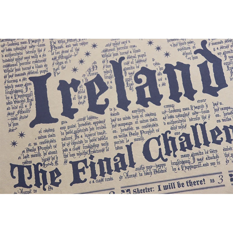 

Classic Movie The Daily Prophet Bulgaria Poster Kraft Paper Harried Cafe Bar Poster Retro Poster Decor Painting Wall Sticker