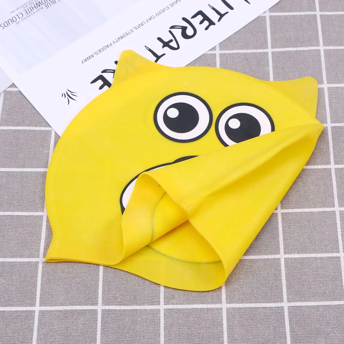 Детская силиконовая шапочка для плавания милая водонепроницаемая с