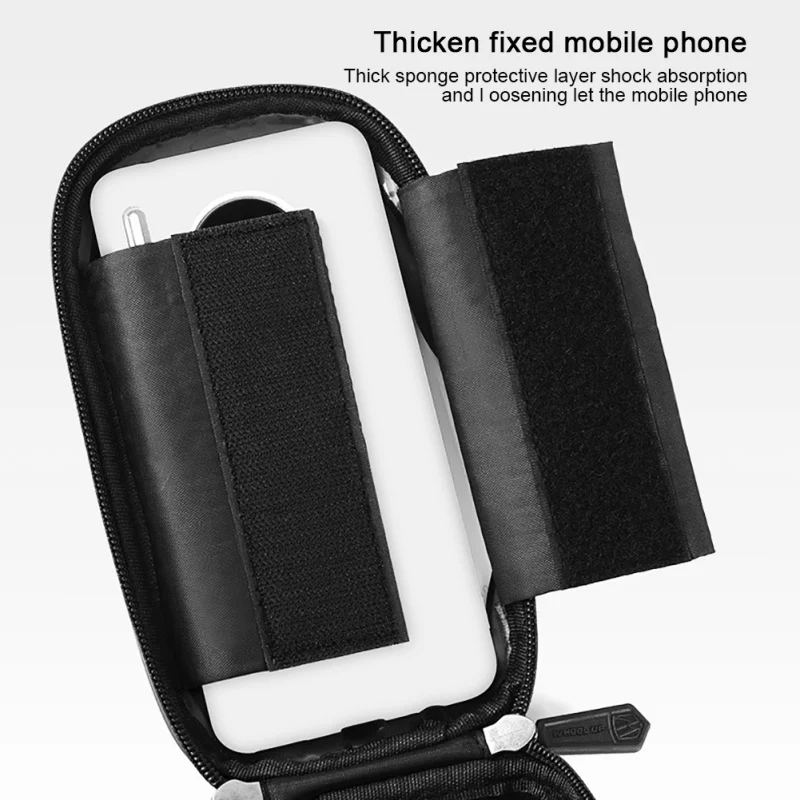 

Touch Screen Bike Front Frame Bags 6.5 Inch Phone Bag Holder Waterproof Top Tube HandlebarBag With Sun Visor Large Capacity