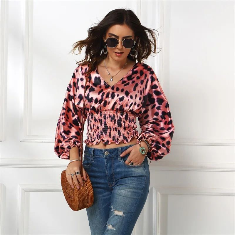 

2021 European and American Printed Crop Women's Top T-shirt