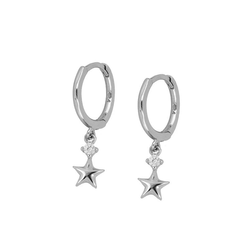 

Hoops Earrings for women 925 Silver Dainty, Minimalist Dangling Huggie Hoop Earrings Hoops Crescent Earrings jewelry Pendientes