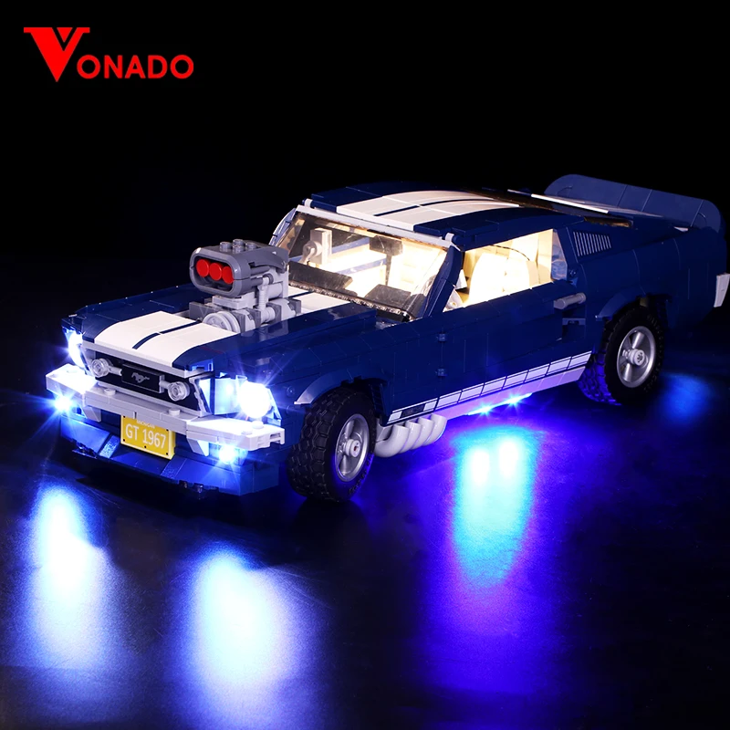 Светодиодный светильник для Lego 10265 A B Ford Mustang сделай сам креативный гоночный