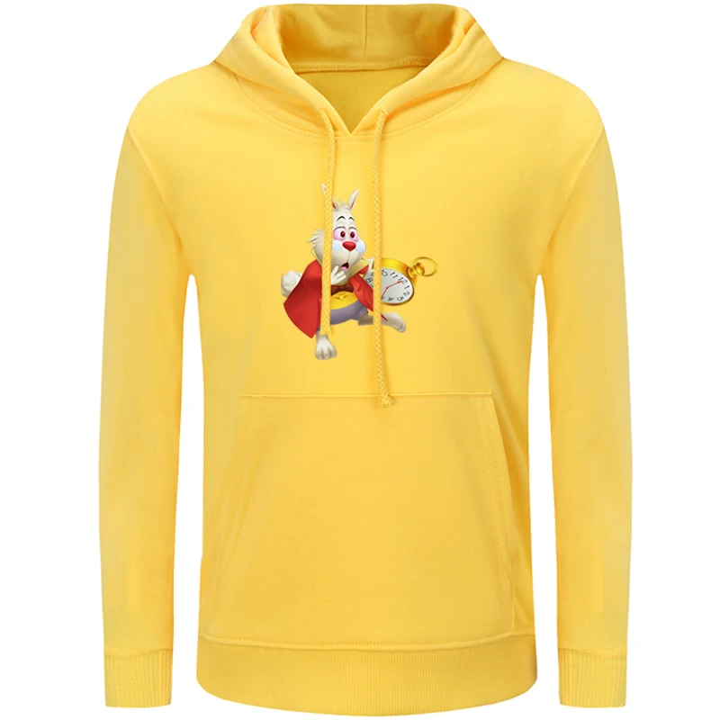 Алиса в стране чудес милый белый кролик Чеширский кот узор толстовки Дети