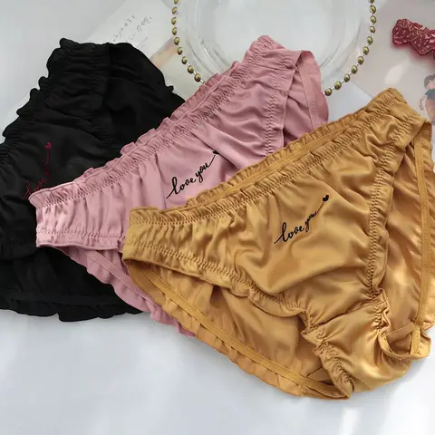 New sexy underwear women panties Silk satin briefs ropa interior femenina string bielizna damska majtki damskie bragas mujer
