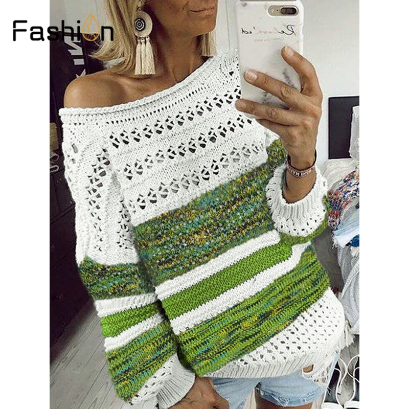 2019 O Neck Women Sweaters Pullovers Loose Knitted Autumn Winter Sweater Clothing Pullover Plus Size Ugly Christmas | Женская одежда