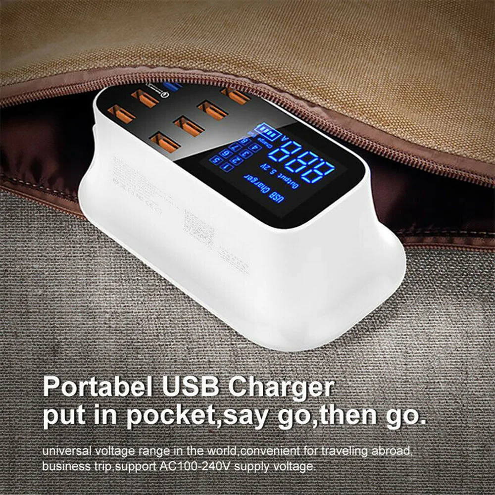 Зарядная станция на 8 USB портов 5 В/3 А быстрое зарядное устройство 3 0 + адаптер Type C