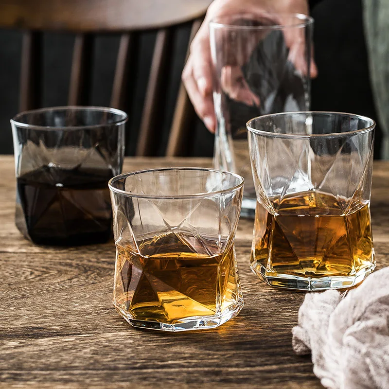 Whiskey Glass Cup Vodka Geometric Pattern Wine Juice Tumbler Viski Bardak Drinking Glasses Bar Club Party | Дом и сад