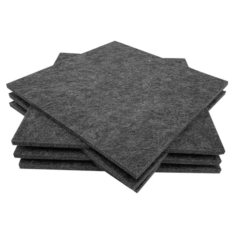 

6Pcs Sound Proof Padding for Echo Bass Isolation Beveled for Wall Decoration and Acoustic Treatment 12 x 12 x 0.4Inch