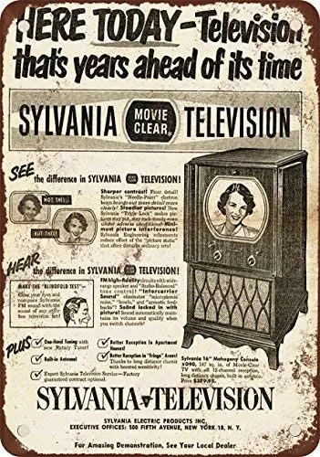 1954 Sylvania телевизоры для Кофе благоустройства двора украшение кухонной стены