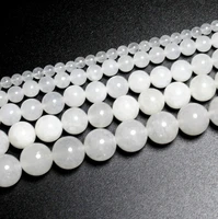 quality white jades loose spacer bead for jewelry making diy bracelet accessories pick size 4 6 8 10 mm