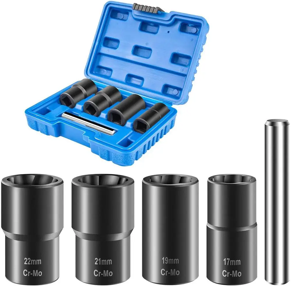 

5pcs/set Twist Socke Lug Nut Remover Extractor Tool Metric Bolt And Lug Nut Extractor Socket Tools