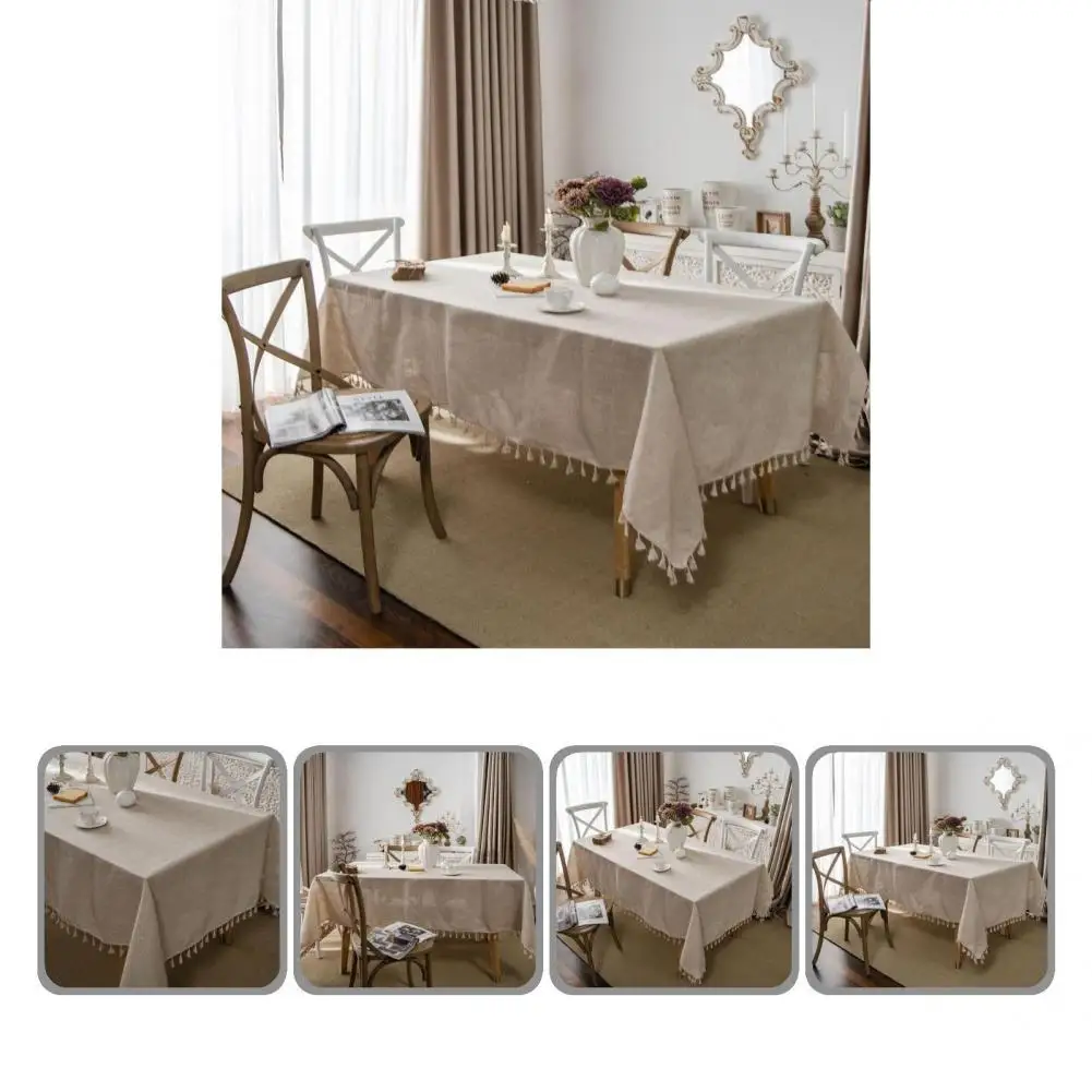 

Прямоугольный декоративный обеденный стол с кисточками, устойчивый к царапинам, для дома