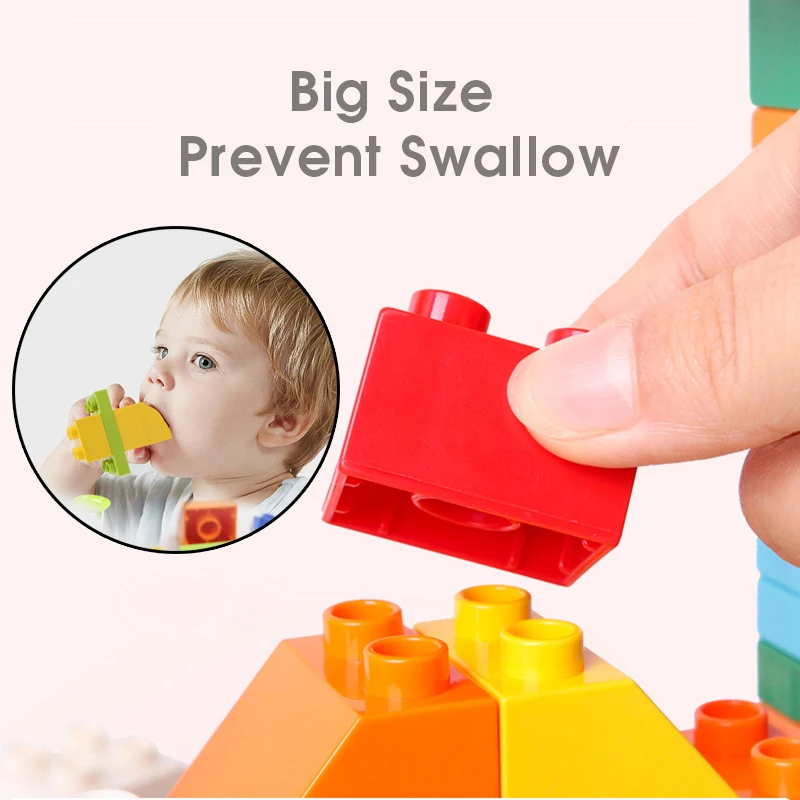 Конструктор детский большого размера совместим с игрушками для раннего обучения