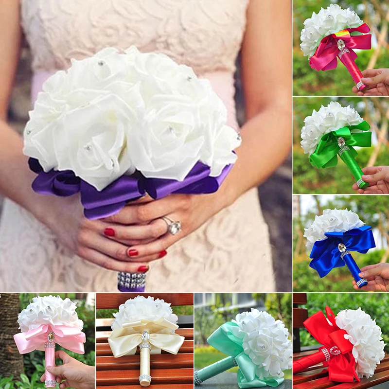 Многоцветные Романтические цветы из пенопласта для свадебных букетов новая