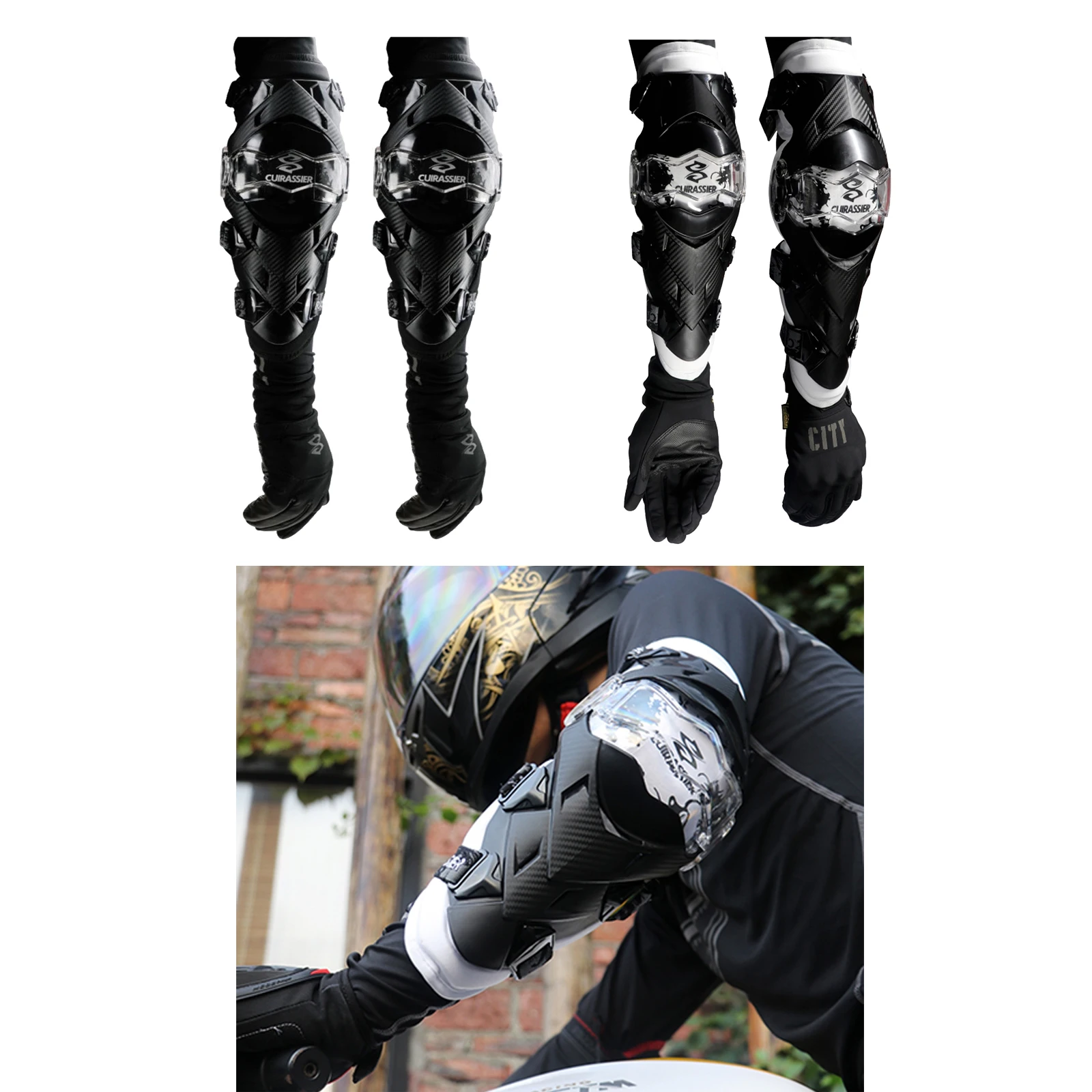 

E09 Cuirassier Motorcycle Elbow Pads Motocross Elbow Protector Guards Protective Gears