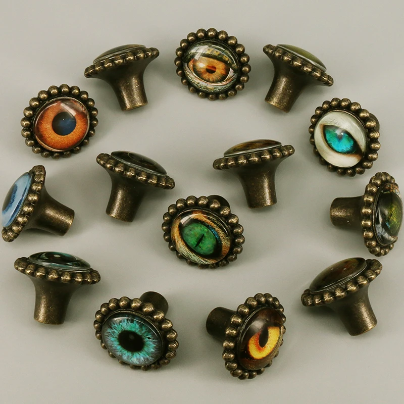 1x уникальный Романтический Стекло Кепки ручки с нарисованными глазами ручка