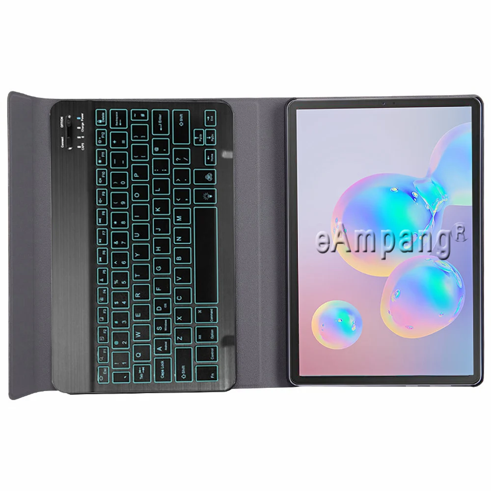 Чехол-клавиатура с подсветкой для samsung Galaxy Tab S6 10,5 чехол T860 T865 SM-T860 чехол Съемная Bluetooth клавиатура кожаный чехол