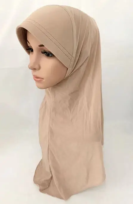 Модный женский однослойный мусульманский хиджаб шарф шали тюрбан шапка