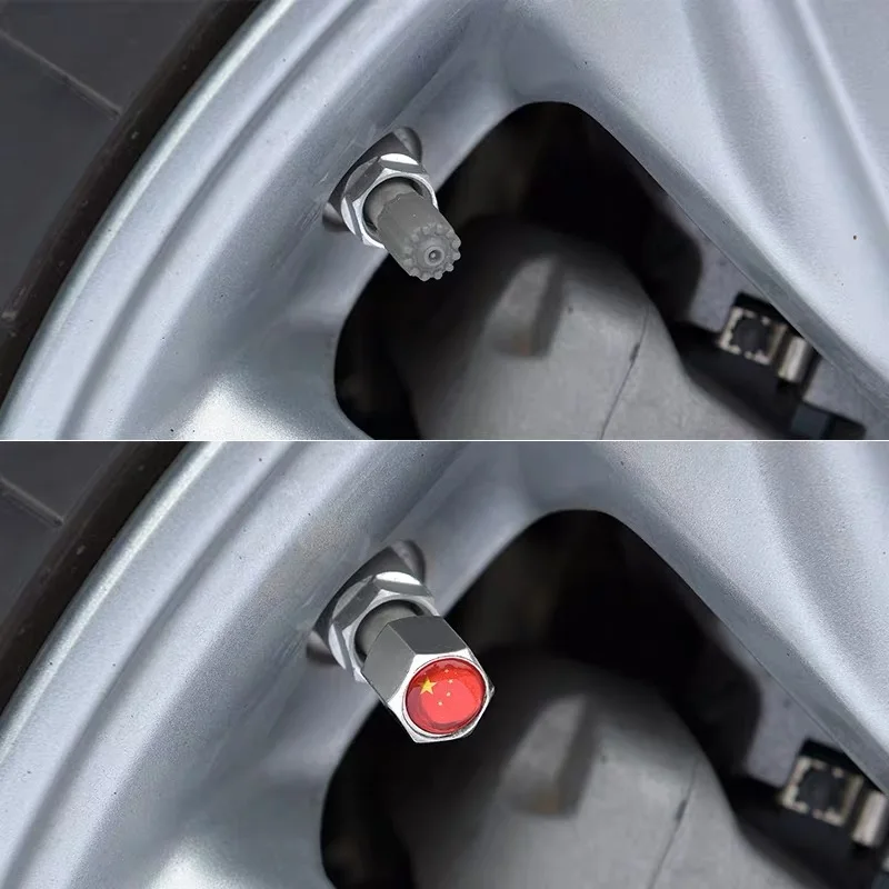 

4Pcs Car Embelm Styling Air Valve Caps Black Durable Aluminum Cover Tire car Wheel Stem Replacement for Car Truck Auto Parts