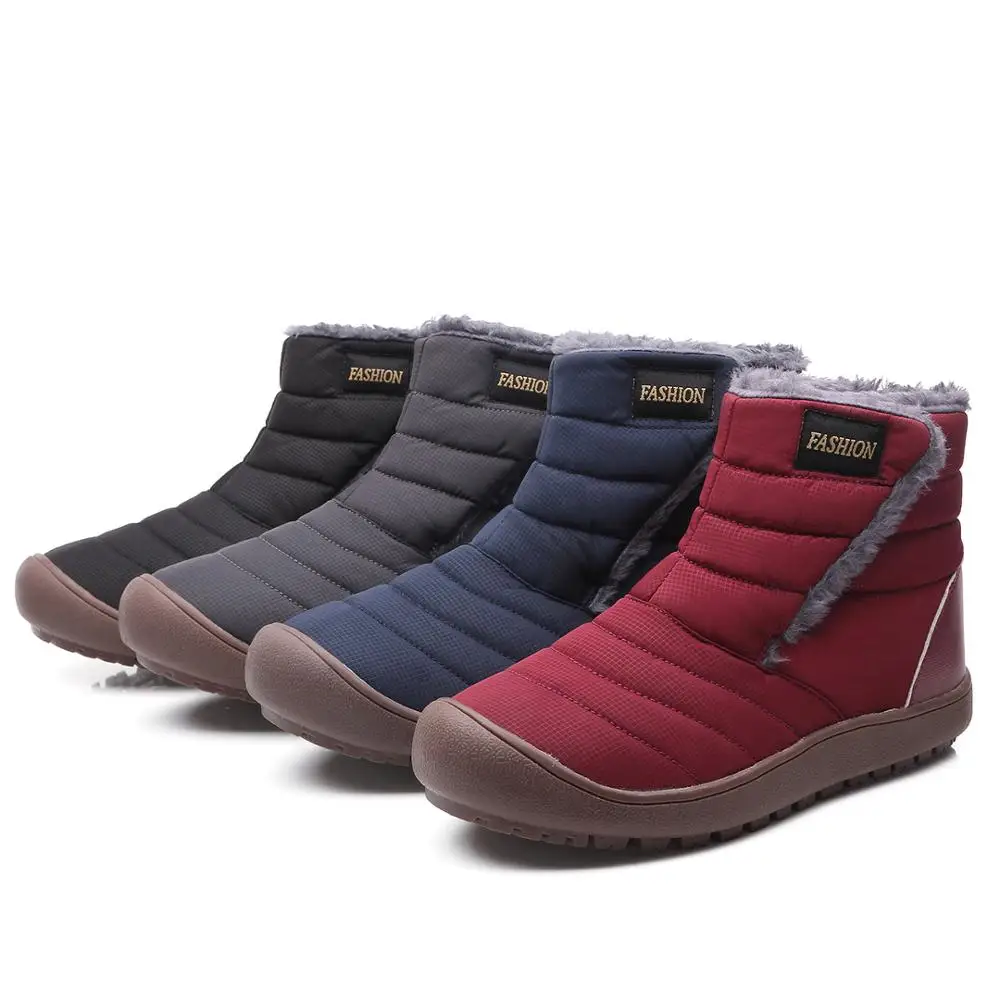 

Women Winter Boots Warm Plush Snow Boots Waterproof Flat Thick Fur Ankle Boots Female Outdoor Fashion Lady Casual Walking Shoes
