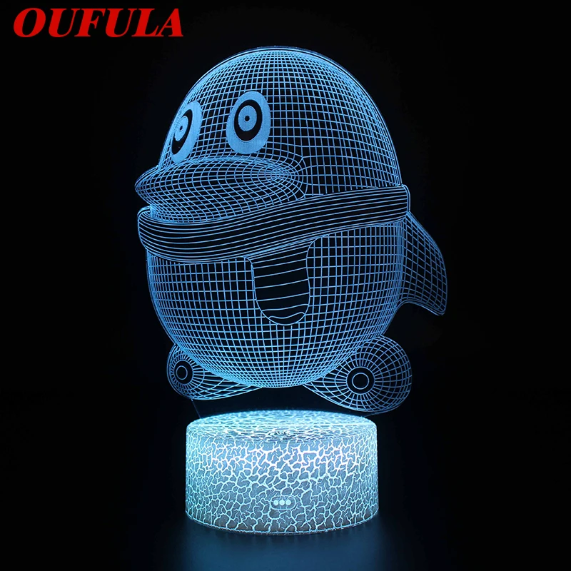 

Night LED Lights Novelty 3D lamp Cute Toy Gift 7 Color Abstract Artist Graphics Cartoon Atmosphere Lamp For Children Kids Room