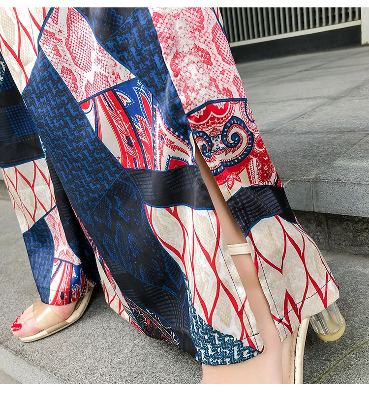 брюки Приморский Праздничная юбка летний цветной шифоновый 2019 новые пляжные