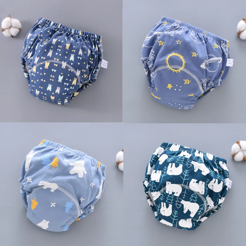 6 слоев водонепроницаемых многоразовых хлопковых детских тренировочных брюк