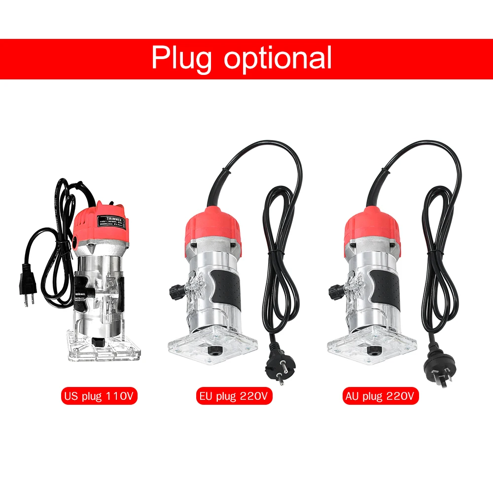 Trim Router 800W 30000rpm Woodworking Electric Trimmer Wood Milling Engraving Slotting Trimming Machine Hand Carving | Инструменты