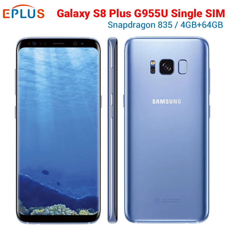 Абсолютно at& t Мобильный телефон samsung Galaxy S8 Plus S8+ G955U LTE Snapdragon 835 Восьмиядерный 6," 4 Гб 64 Гб NFC 12MP 4G телефон G955A