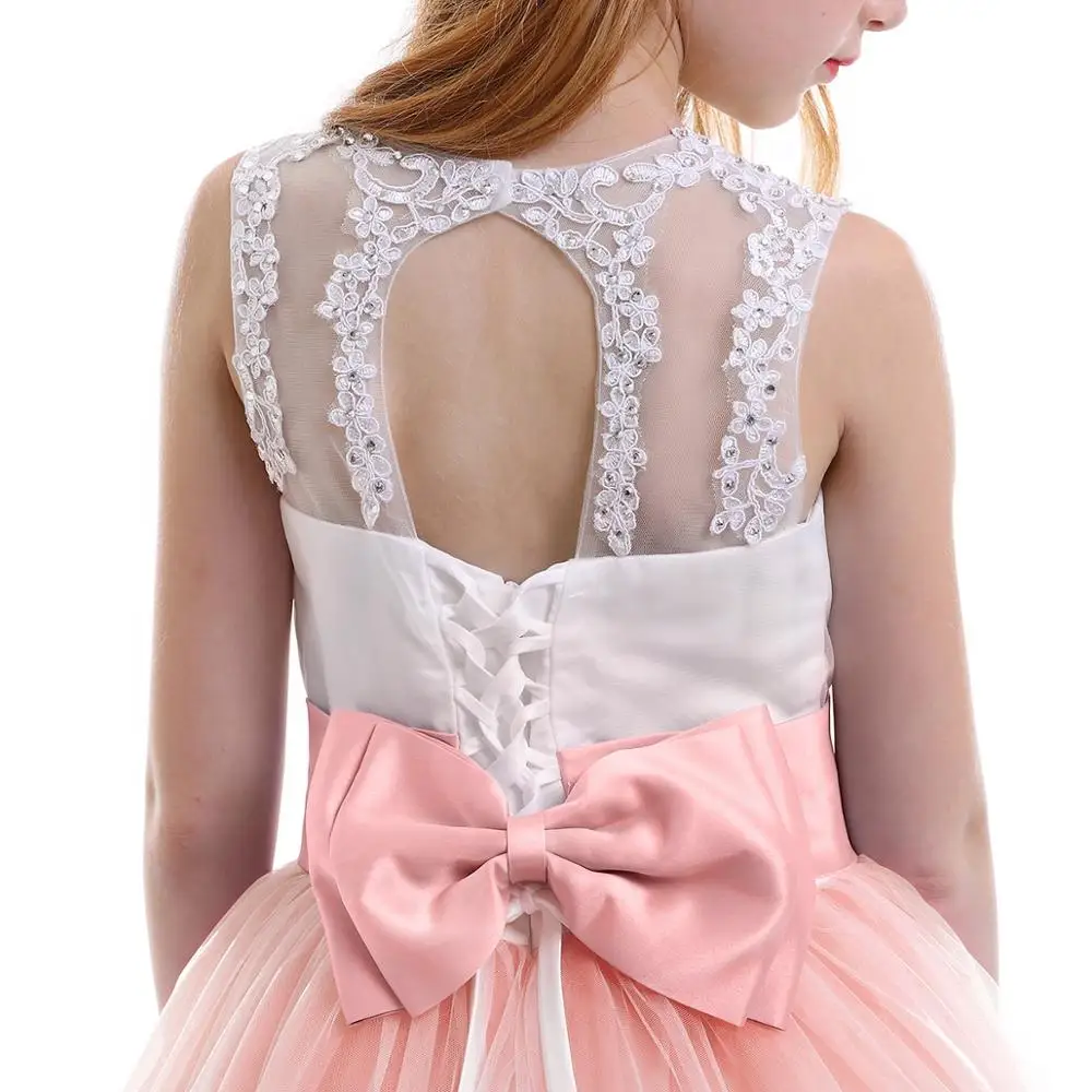 Элегантное платье подружки невесты платья принцессы для девочек свадебной