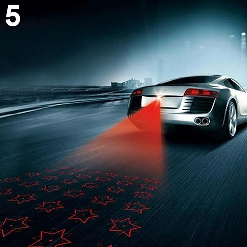 

Car Laser Tail Fog Light Rainproof Anti Collision Rear-End Auto Warning Lamp Automotive Exterior Decorative Lights