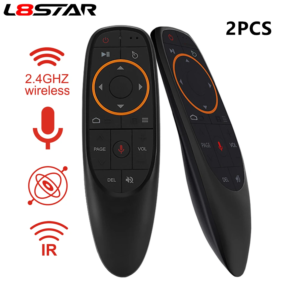 2 шт. G10S Gyro Air Mouse Google Voice смарт пульт дистанционного управления 4G Беспроводной ИК