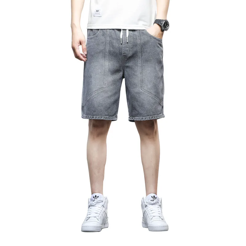 

Мужские джинсовые шорты, летние тонкие брюки, свободные прямые дышащие бриджи, модные повседневные пятиконечные брюки