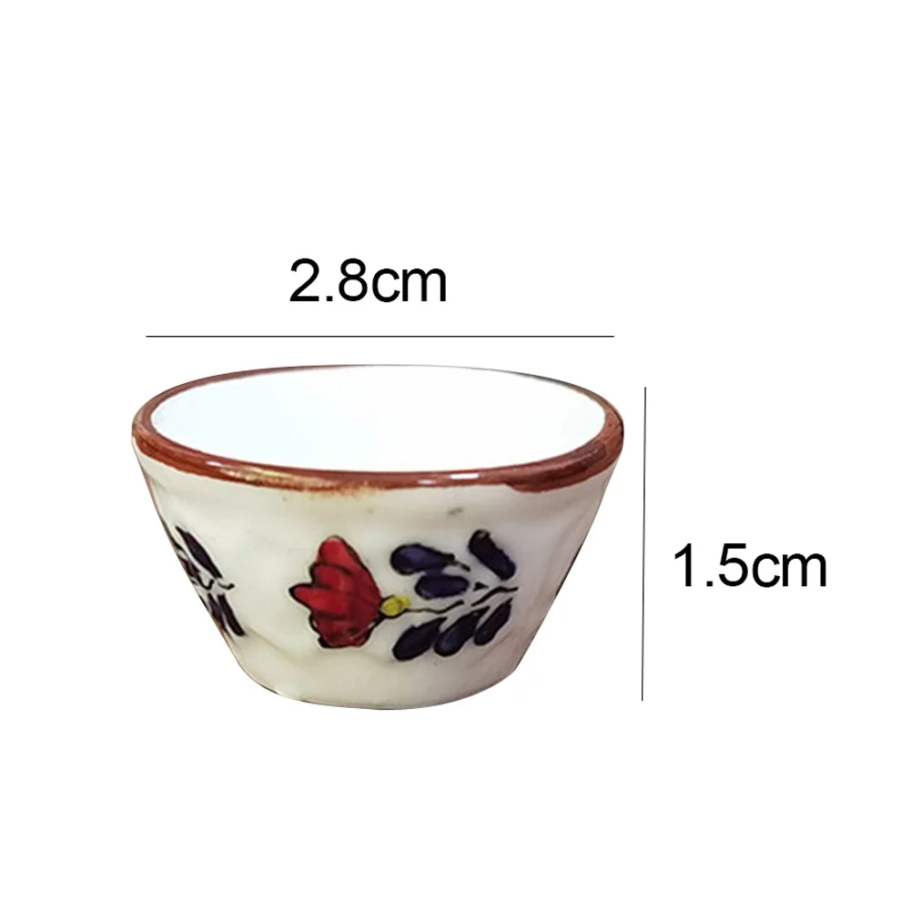 

Mini Ceramic Soup Rice Bowl Plate Simulation Model Furniture Toys For Doll House Decoration 1/12 Dollhouse Miniature Accessories