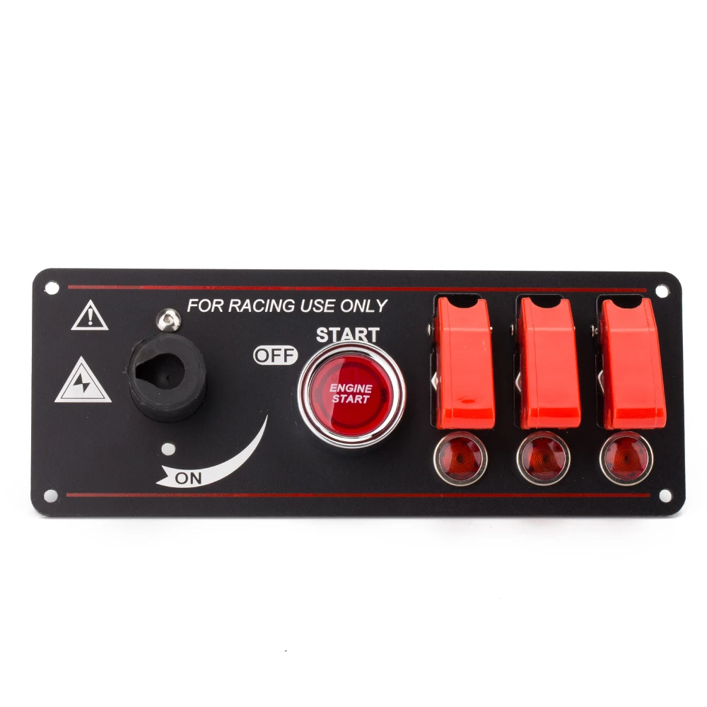 

12V 20A LED Toggle Ignition Switch Panel Engine Start Push Button
