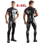Wetlook Фетиш латексные Комбинезоны для мужчин БДСМ гей облегающее боди эротические поло танцевальные брюки сексуальное мужское нижнее белье для взрослых секс игр