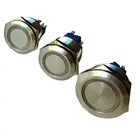 22 мм 25 мм 30 мм кольцевой светодиодный светильник самоблокирующийся фиксация и мгновенный DPST металлический промышленный лодочный Автомобиль DIY переключатель